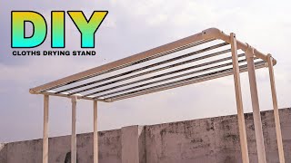 DIY How to make clothes drying stand with PVC pipe [upl. by Adaurd565]