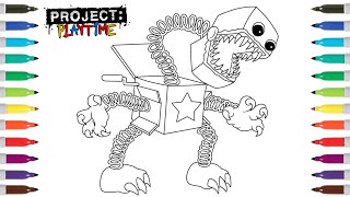 Project Playtime BOXY BOO Coloring Book Page  Boxy Boo Coloring Page  Cajama  Alone NCS Release [upl. by Rohpotsirhc539]