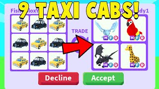 Trading 9 NEW TAXI CABS in Adopt Me [upl. by Renick893]