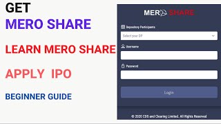 How to open mero share accountlearn mero share apply ipo with meroshare  Begginer guide [upl. by Frierson554]