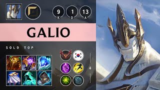 Galio Top vs Yasuo Unstoppable  KR Grandmaster Patch 1420 [upl. by Enelyad]