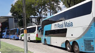 Chegada e saída Movimentação dos ônibus da Rodoviária de Fortaleza [upl. by Atinyl512]