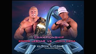 Story of Brock Lesnar vs John Cena  Backlash 2003 [upl. by Ttegirb]