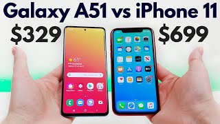 Samsung Galaxy A51 vs iPhone 11  Who Will Win [upl. by Sylera854]