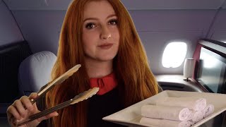 ASMR First Class Flight Attendant Roleplay with Safety Demonstration [upl. by Iloj]