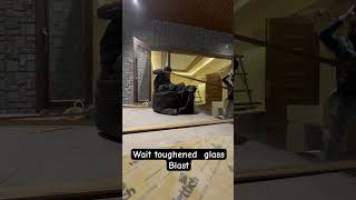 How to blast toughened glass glassbreaking virelshorts view new sport explore shorts trend [upl. by Ahsetan]