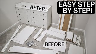 How to Build an IKEA Hauga Six Drawer Dresser [upl. by Hsepid]