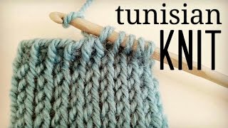 How to crochet Tunisian Knit Stitch TKS  tunisian crochet tutorial ♥ CROCHET LOVERS [upl. by Erdne]