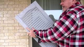 Installing Home Depot Plastic Window Shutters [upl. by Ateekal]