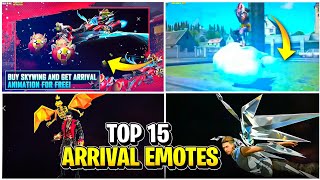 Top 15 Arrival Emotes  FREE FIRE INDIA🇮🇳 [upl. by Owiat44]