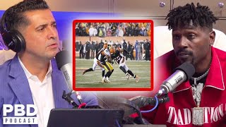 Antonio Brown Gets HEATED When Asked About CTE amp Vontaze Burfict Hit [upl. by Alyled]