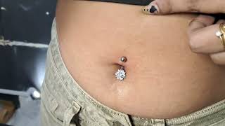 Belly Piercing Done🤟 piercing belly bellypiercing viralvideo [upl. by Iadahs451]