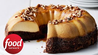 How to Make Marcelas Authentic Mexican Chocoflan  Food Network [upl. by Pilar471]