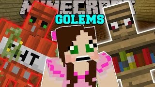 Minecraft TOO MANY GOLEMS TNT GOLEM DIAMOND GOLEM EMERALD GOLEM amp MORE Mod Showcase [upl. by Seuqramed]