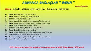 ALMANCA BAĞLAÇLAR  WENN  BAĞLACI [upl. by Anierdna23]