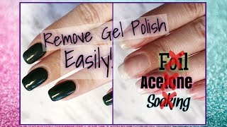 How To Easily Remove Gel Polish  NO ACETONE [upl. by Sirapal]