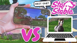 STAR STABLE MOBILE 📱 VS PC 💻 COMPARISON [upl. by Annaigroeg]