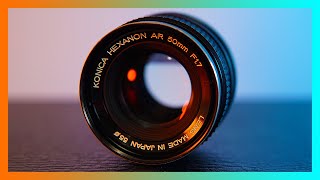 Dont underestimate the Konica Hexanon AR 50mm 17  vintage lens review and test [upl. by Enyrhtak824]