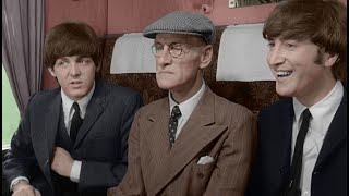 The Beatles  A Hard Days Night Colorized Clip Hello Grandfather Train Scene [upl. by Airbmac]