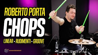 A LEZIONE DI CHOPS con ROBERTO PORTA Linear  Rudimenti  Grooves [upl. by Atikat887]