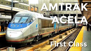 AMTRAK ACELA First Class  whats it like [upl. by Man]