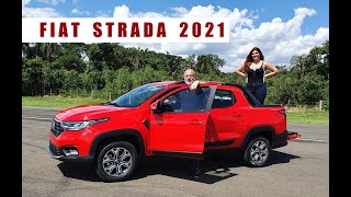 Nova Fiat Strada Volcano 2021  com Emilio e Camila Camanzi [upl. by Ynnam]