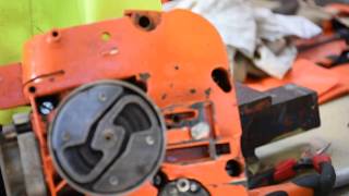 stihl 010 clutch removal [upl. by Dnivra961]