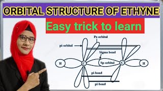 Orbital Structure of Ethyne  Sp Hybridization in Ethyne  Acetylene  Organic Chemistry [upl. by Meerak606]