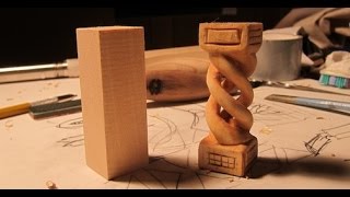 Hollow Spiral Whittlers Puzzle  Fun woodcarving project [upl. by Rickie223]