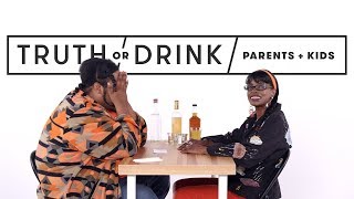 Parents amp Kids Play Truth or Drink  Truth or Drink  Cut [upl. by Yotal]