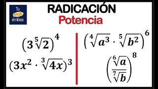 RADICACIÓN 09 Potencia de una Raíz [upl. by Namrac655]