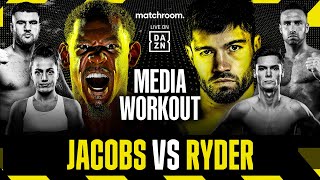 Daniel Jacobs vs John Ryder Plus Undercard Media Workout [upl. by Tteirrah]