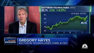 Raytheon Technologies CEO on earnings beat outlook [upl. by Devitt]