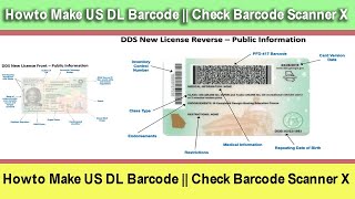 How to Make US DL Barcode  Check Barcode Scanner X [upl. by Ahseenal]