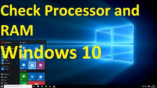 How to Check Processor and RAM on Windows 10 [upl. by Card]