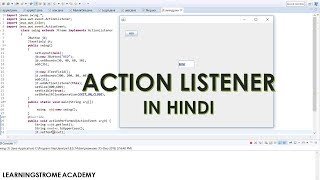 ACTION LISTENER in java in hindiLISTENERSLearningStrome Academy [upl. by Hayne]