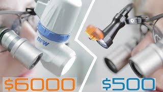 Best Dental  Surgical Light for Loupes Lumadent Prolux  Airlux  Unilux vs BFW Daymark Headlight [upl. by Ominorej]