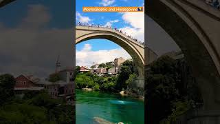 Bridge DiveMostarBosnia amp Herzegovina 🇧🇦 travel mostar bosniaherzegovina europe [upl. by Klina915]