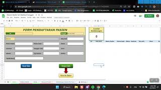 REKAM MEDIS PASIEN MENGGUNAKAN GOOGLE SHEETSPREADSHEET [upl. by Schumer109]