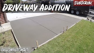 How to Pour a Concrete Driveway Addition DIY [upl. by Valentin]