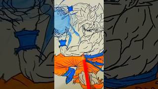 Goku ultra instinct fast drawing Kamehameha goku art howtodraw [upl. by Annoyek]