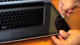 Change Macbook Pro Display Glass Without a Suction Cup HD [upl. by Gerdeen]