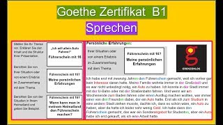 Goethe Zertifikat B1  Übungen zum Sprechen [upl. by Laurent]