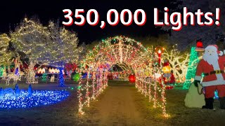 Large Christmas Light Display Walk Thru 2023 [upl. by Ecineg]