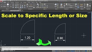 AutoCAD Scale to Specific Length  AutoCAD Scale to Specific Size [upl. by Rosamund]