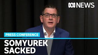 Andrews announces Local Government Minister Adem Somyurek sacking from Victorian Cabinet  ABC News [upl. by Asilrac]