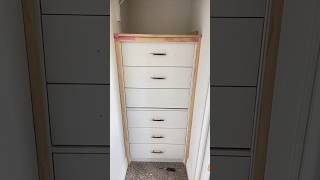 DIY Closet Built In Drawers w IKEA chest of drawers Progress  I’m almost done w my son’s closet [upl. by Dibb]