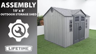 Lifetime 8 ft X 10 ft Outdoor Shed  Model 60117  Features amp Benefits Video [upl. by Kienan196]