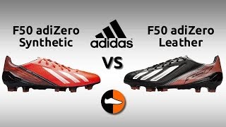 Synthetic amp Leather adidas F50 adiZeros Compared [upl. by Eniamart]