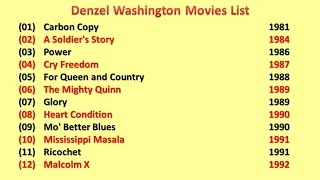 Denzel Washington Movies List [upl. by Ayram145]